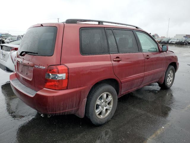 JTEGP21A240028882 - 2004 TOYOTA HIGHLANDER BASE Бордовый фото 3