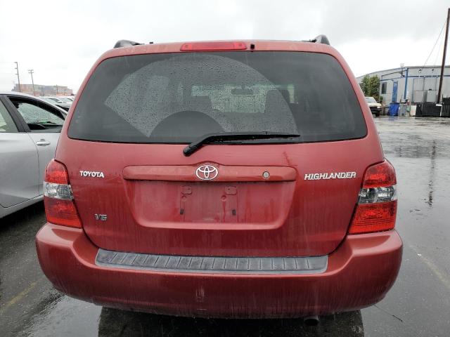 JTEGP21A240028882 - 2004 TOYOTA HIGHLANDER BASE Бордовый фото 6