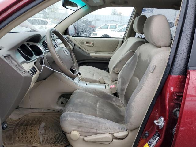 JTEGP21A240028882 - 2004 TOYOTA HIGHLANDER BASE Бордовый фото 7