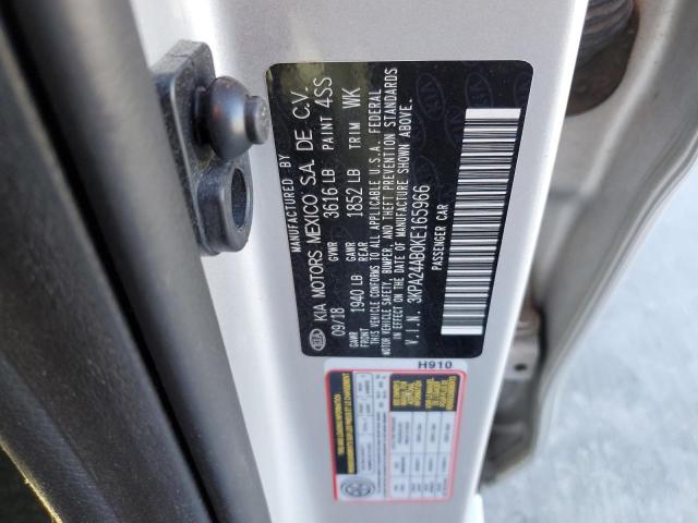 3KPA24AB0KE165966 - 2019 KIA RIO S SILVER photo 12