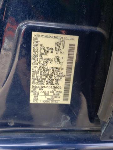 5N1AR18W17C610602 - 2007 NISSAN PATHFINDER LE BLUE photo 13