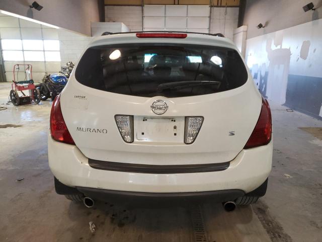 JN8AZ08T26W415131 - 2006 NISSAN MURANO SL WHITE photo 6