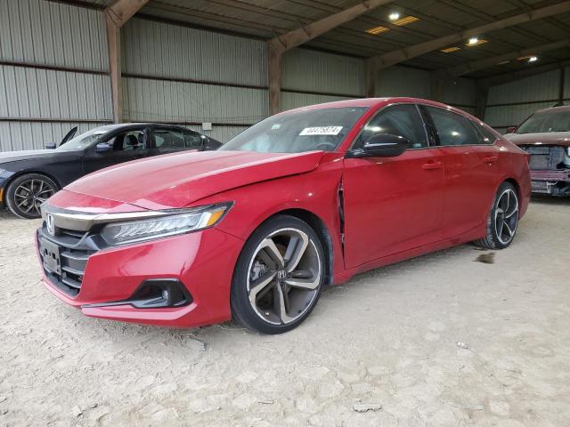 1HGCV1F3XMA101389 - 2021 HONDA ACCORD SPORT RED photo 1