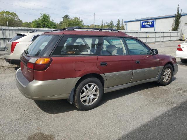 4S3BH665X27663903 - 2002 SUBARU LEGACY OUTBACK BURGUNDY photo 3