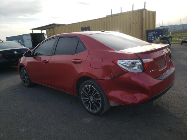 5YFBURHE6GP562745 - 2016 TOYOTA COROLLA L RED photo 2