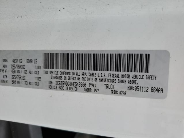 3C6TRVDG0HE543060 - 2017 RAM PROMASTER 2500 HIGH Ақ фото 13