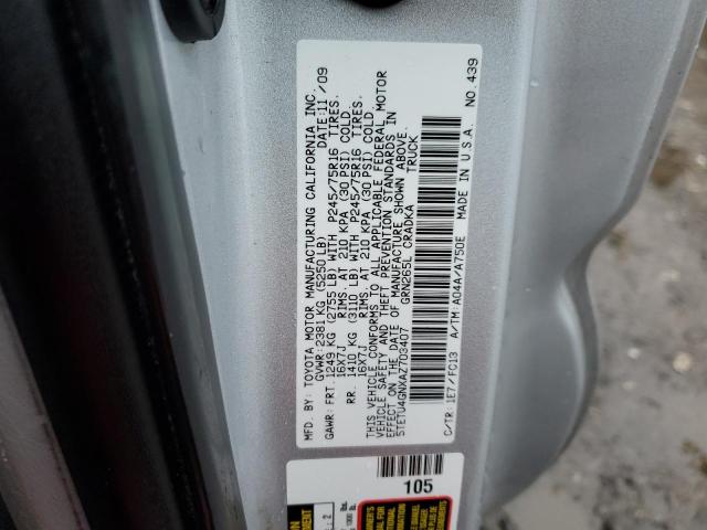 5TETU4GNXAZ703407 - 2010 TOYOTA TACOMA PRERUNNER ACCESS CAB SILVER photo 12