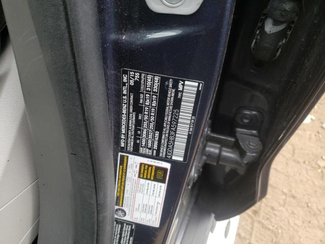 4JGDA5HB3FA597225 - 2015 MERCEDES-BENZ ML 350 4MATIC CHARCOAL photo 13