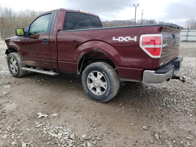 1FTRF14899KB98834 - 2009 FORD F150 MAROON photo 2