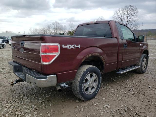 1FTRF14899KB98834 - 2009 FORD F150 MAROON photo 3