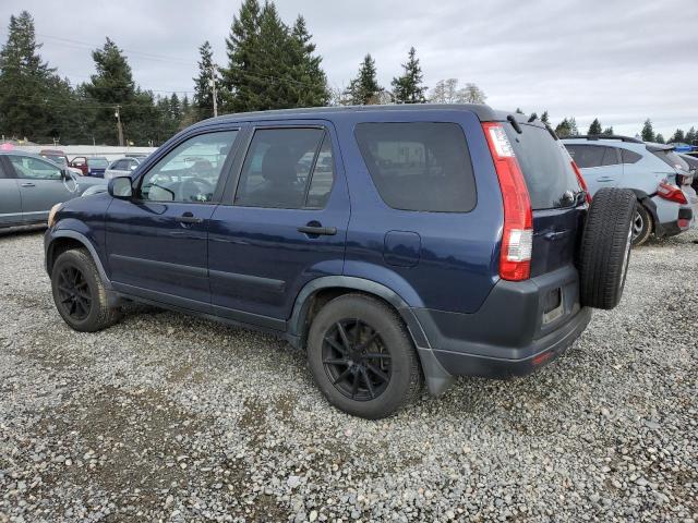 JHLRD68886C025697 - 2006 HONDA CR-V EX BLUE photo 2