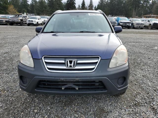 JHLRD68886C025697 - 2006 HONDA CR-V EX BLUE photo 5