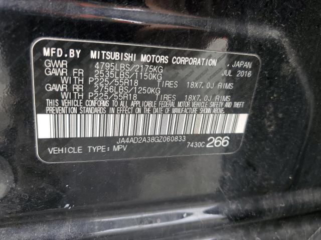 JA4AD2A38GZ060833 - 2016 MITSUBISHI OUTLANDER ES BLACK photo 12