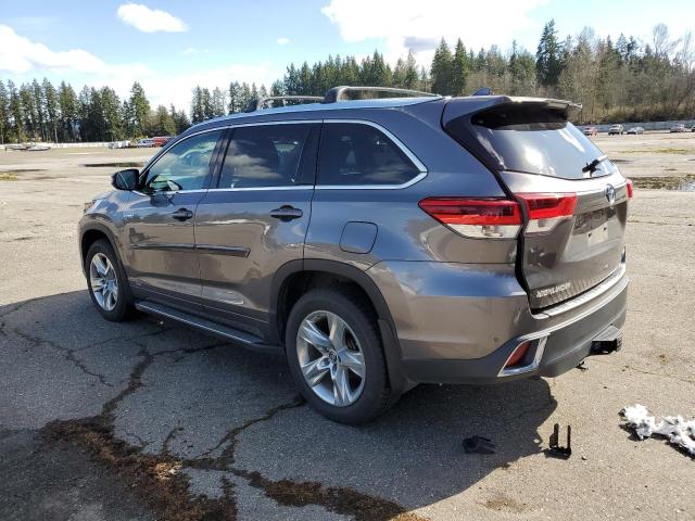 5TDDGRFH6JS050107 - 2018 TOYOTA HIGHLANDER HYBRID LIMITED GRAY photo 2