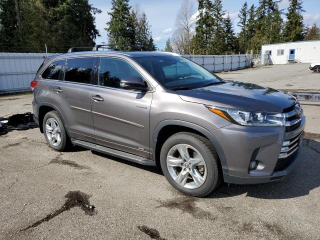 5TDDGRFH6JS050107 - 2018 TOYOTA HIGHLANDER HYBRID LIMITED GRAY photo 4