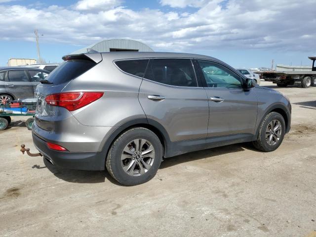 5XYZTDLB8FG282734 - 2015 HYUNDAI SANTA FE S GRAY photo 3