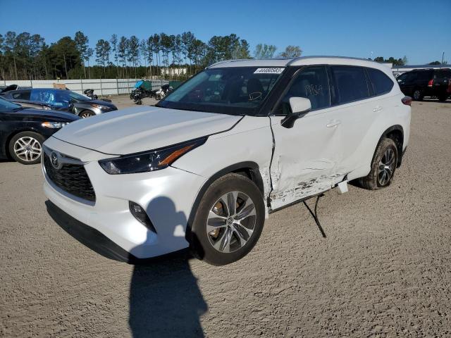 5TDGZRBH4NS200766 - 2022 TOYOTA HIGHLANDER XLE WHITE photo 1