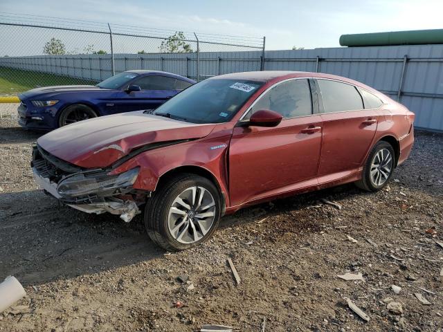 1HGCV3F11KA004170 - 2019 HONDA ACCORD HYBRID MAROON photo 1