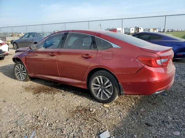 1HGCV3F11KA004170 - 2019 HONDA ACCORD HYBRID MAROON photo 2