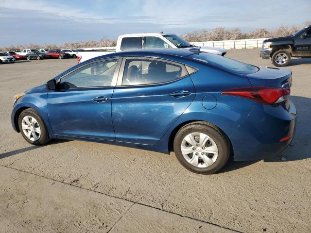 KMHDH4AE6GU650364 - 2016 HYUNDAI ELANTRA SE BLUE photo 2