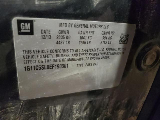 1G11C5SL0EF190301 - 2014 CHEVROLET MALIBU 1LT Сұр фото 12