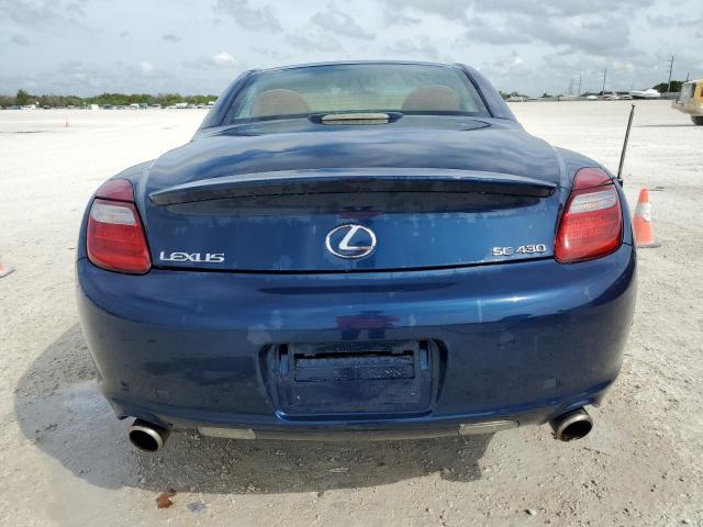 JTHFN48Y269002896 - 2006 LEXUS SC 430 BLUE photo 6