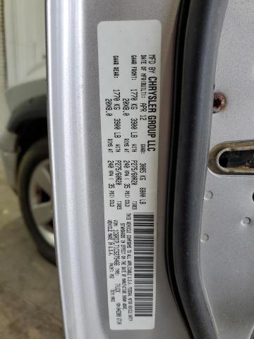 1C6RD7LT1CS275466 - 2012 DODGE RAM 1500 SLT SILVER photo 12