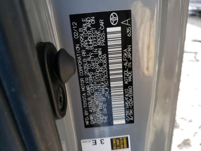 JTKJF5C73C3040836 - 2012 TOYOTA SCION TC 灰色 照片 12