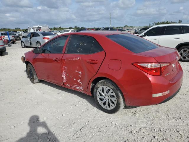 2T1BURHEXJC030762 - 2018 TOYOTA COROLLA L RED photo 2