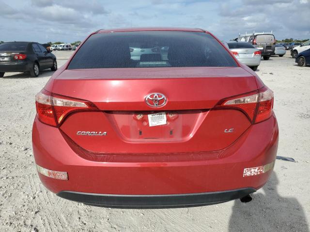 2T1BURHEXJC030762 - 2018 TOYOTA COROLLA L RED photo 6