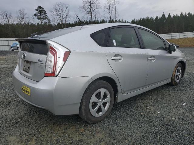 JTDKN3DU0D5638797 - 2013 TOYOTA PRIUS SILVER photo 3