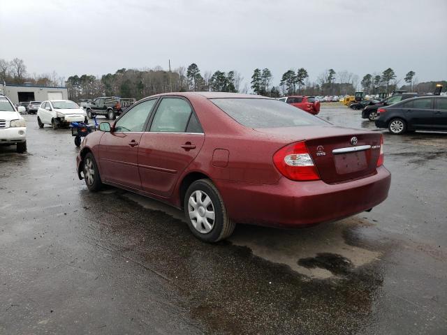 4T1BE32K42U018406 - 2002 TOYOTA CAMRY LE BURGUNDY photo 2