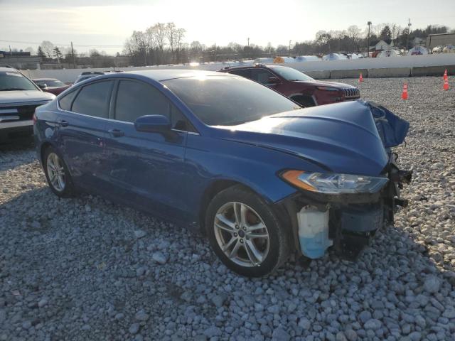 3FA6P0H79JR202995 - 2018 FORD FUSION SE BLUE photo 4