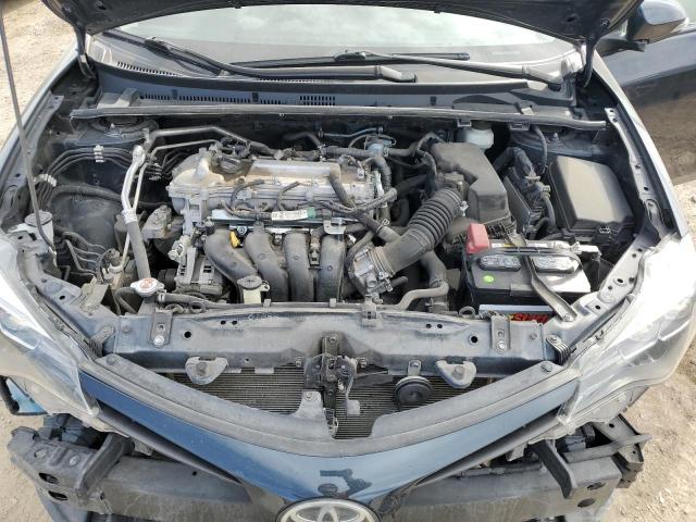 2T1BURHE4KC183672 - 2019 TOYOTA COROLLA L BLUE photo 11