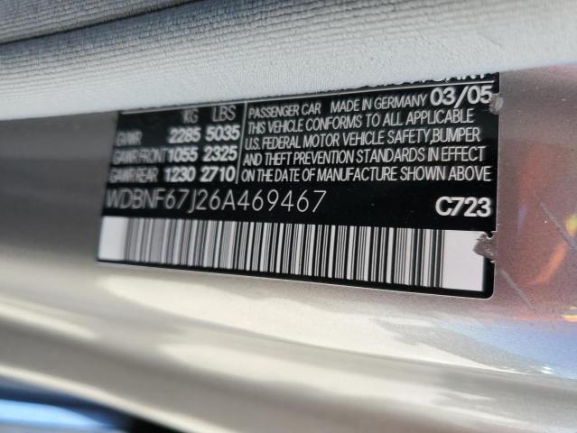 WDBNF67J26A469467 - 2006 MERCEDES-BENZ S 350 SILVER photo 12