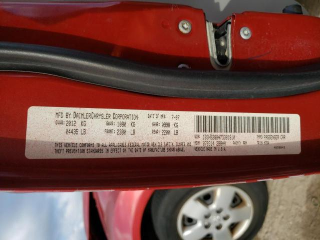 1B3HB28B47D381810 - 2007 DODGE CALIBER RED photo 12