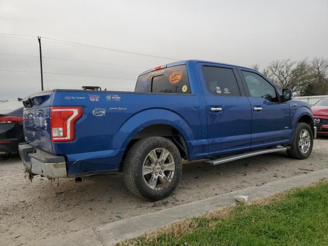 1FTEW1CP5HKC32497 - 2017 FORD F150 SUPERCREW BLUE photo 3