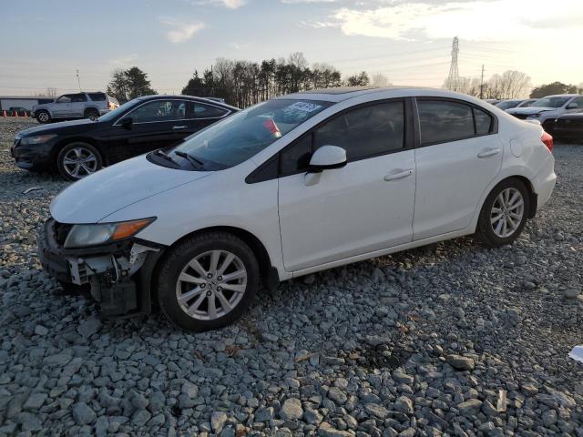 2HGFB2F93CH518143 - 2012 HONDA CIVIC EXL WHITE photo 1
