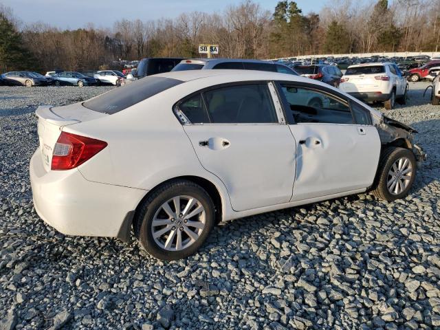 2HGFB2F93CH518143 - 2012 HONDA CIVIC EXL WHITE photo 3