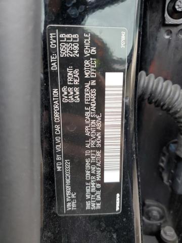 YV1902FHXC2033221 - 2012 VOLVO S60 T6 BLACK photo 12