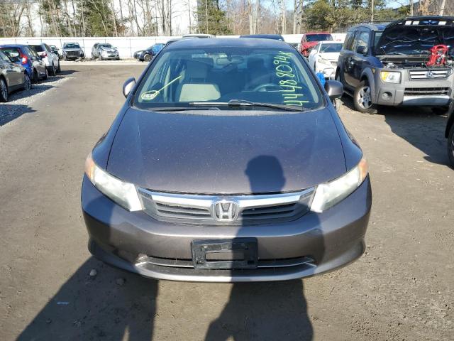 2HGFB2F50CH554238 - 2012 HONDA CIVIC LX GRAY photo 5