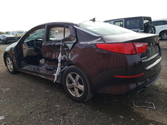 5XXGM4A72FG464419 - 2015 KIA OPTIMA LX MAROON photo 2