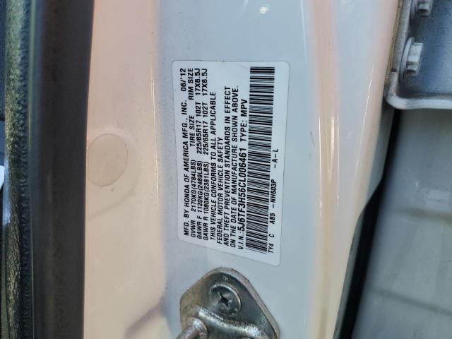 5J6TF3H56CL006461 - 2012 HONDA CROSSTOUR EXL თეთრი ფოტო 13