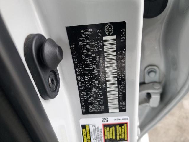 4T1G11AK8PU142287 - 2023 TOYOTA CAMRY SE NIGHT SHADE WHITE photo 12