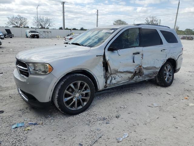 1D4SD4GT3BC637991 - 2011 DODGE DURANGO CREW SILVER photo 1