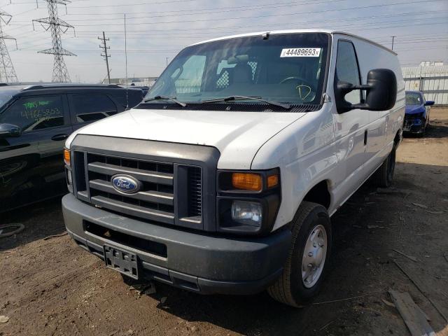 1FTNE1EW9EDA81798 - 2014 FORD ECONOLINE E150 VAN WHITE photo 1