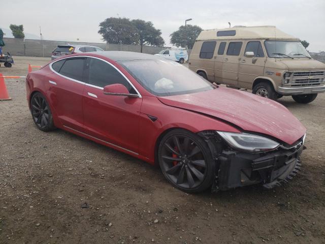 5YJSA1E44HF186162 - 2017 TESLA MODEL S MAROON photo 4