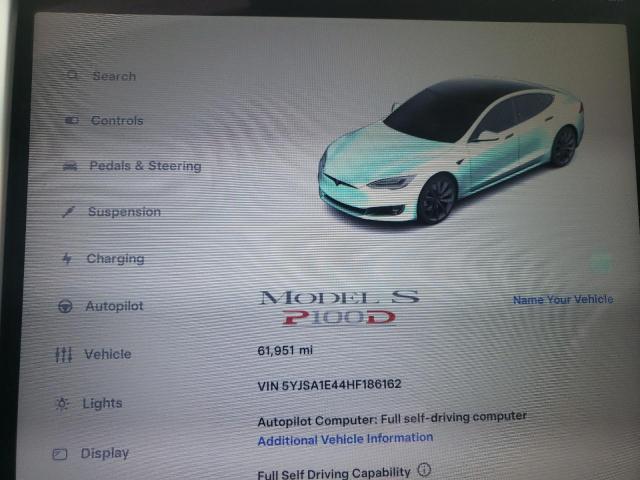 5YJSA1E44HF186162 - 2017 TESLA MODEL S მუქწითელი ფოტო 9