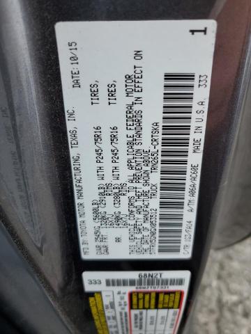 5TFRX5GN0GX053512 - 2016 TOYOTA TACOMA ACCESS CAB ნაცრისფერი ფოტო 12