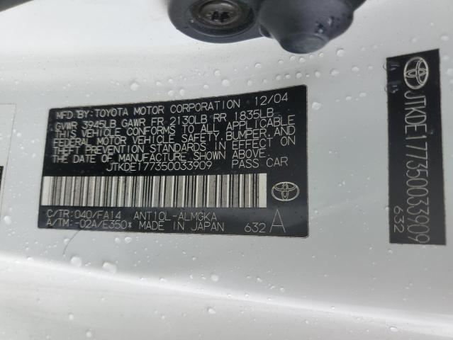 JTKDE177350033909 - 2005 TOYOTA SCION TC Ağ foto 12